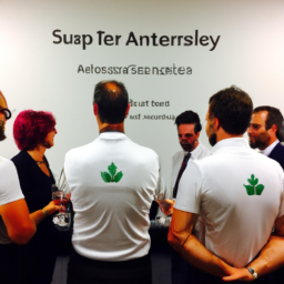 E prompt:Create an image showcasing a group of sommeliers engaged in lively conversations, exchanging knowledge, and building connections